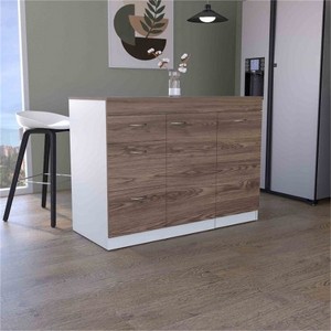 LunaLulinlk Kitchen Base Cabinet, Three Drawers, Two Interior Shelves, One Flexible Cabinet - 1 of 4