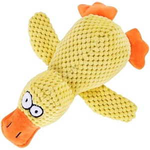 Tamu style Calming Yellow Duck Dog Toy ¨C 11 Inch, Plush, Squeaky, Silly Face, Composite Fabric, Embroidered Eyes for Small and Medium Dogs - 1 of 1