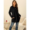 Seta T Women's Fall Winter Round Neck Long Sleeve Casual Tunic Sweater with Pockets - 3 of 4