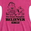 Girls' - Peanuts - The Great Pumpkin Believer Fit & Flair Cap Sleeve Dress - 2 of 3