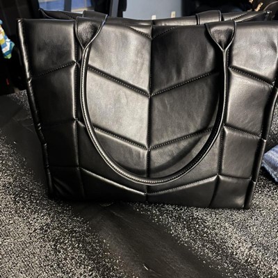 Small Reversible Tote Handbag - A New Day Black/Brown 1 ct