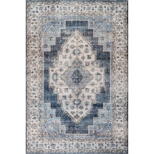 Nuloom Noemie SplashGuard Vintage Medallion Machine Washable Area Rug - 1 of 4