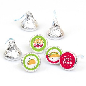 Big Dot of Happiness Taco 'Bout Fun - Fiesta Round Candy Sticker Favors - Labels Fits Chocolate Candy (1 sheet of 108) - 1 of 4