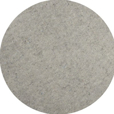 HomeRoots 5' Round Gray Non Slip Rug Pad