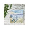 Cottage Garden West of The Wind Birds Eye View Blue, Tan, Purple 24 x 24 Inch Waterproof Gallery Wrapped Canvas, Outdoor Garden, Yard, Patio All - 2 of 2