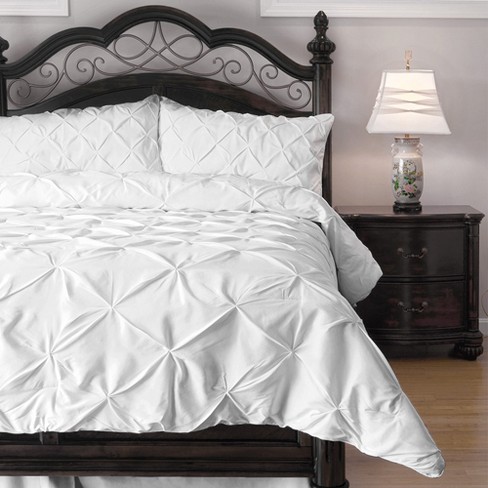 Eluxury Pinch Pleat Comforter Set White California King Target