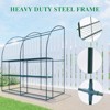 Aoodor 7x3x7 FT Lean to Greenhouse for Outdoors, Portable Walk-in Greenhouse with Shelves, Steel Frame with PE Cover, Anchor and Ropes - 4 of 4
