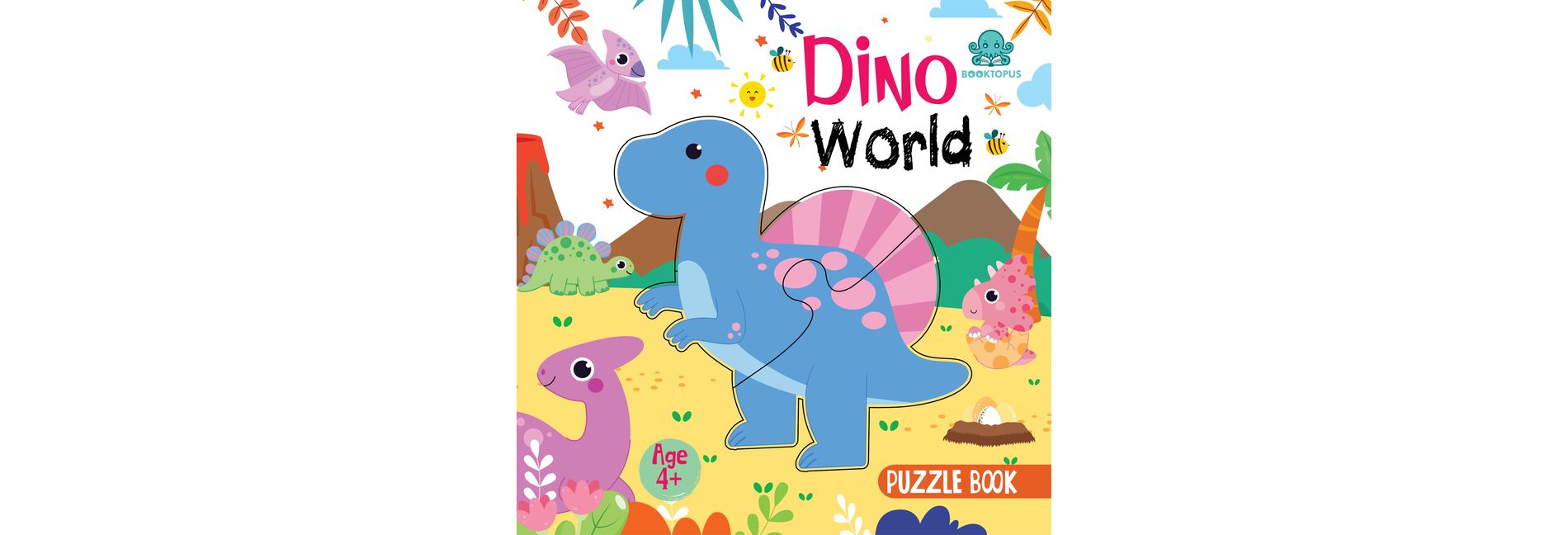 Dino World - (Puzzle Board Book) by  Booktopus (Board Book)