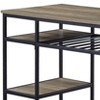 NicBex Mobile Kitchen Island Cart Metal Frame Kitchen Storage Cabinets with 4 Tier Open Shelves for Kitchen, Natural - 2 of 4