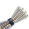 TheDapperTie Men's Gold Beads And Silver Stones 2.25 Inch W x 5 Inch L Pre-Tied adjustable Bow Ties - 2 of 4
