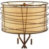 Franklin Iron Works Marlowe Industrial Table Lamp 28 3/4" Tall Bronze with USB Charging Port Double Shade for Bedroom Living Room Bedside Nightstand - 3 of 4