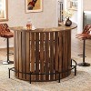 Tribesigns 39.4" 4-Tier Bar Table, Home Bar Unit with Footrest, Arc-Shaped Mini Bar Table, Modern Wine Bar Cabinet for Home Pub, Living Room - 4 of 4