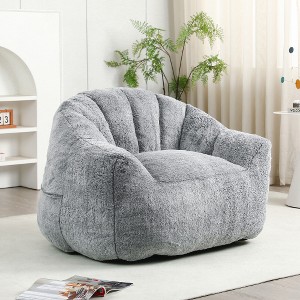 LIVAREEmlen Lazy Sofa with Armrests Stuffed High-Density Foam, Comfy Bean Bag Chair for Adults in Living Room,Bedroom Reading - 1 of 4