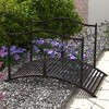Aghana Digitals 4ft Metal Garden Bridge with Decorative Scrollwork, Safety Rails, Sturdy Frame & - 2 of 4