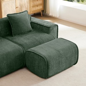 Racxily Beautiful Velvet Ottoman and Foot Rest - Modern Rectangle Foam Filled Foot Stool Perfect to Rest Your Feet - 1 of 3