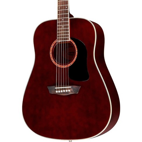 Washburn Mahogany Acoustic Guitar Transparent Wine Red Target