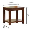 Vynxaria Transitional End Table with Open Shelf, Dark Cherry Finish, 23.5"L x 22"W x 24"H - 4 of 4