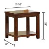 UPTIOT End Table Dark Cherry Open Shelf Natural Wood Grain Design 1pc Table Living Room Furniture - image 2 of 4