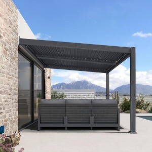 PURPLE LEAF 08x10 Wall Mount Adjustable Louvered Aluminum Pergola