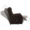 vidaXL Stand Up Chair Dark Brown 100% Polyester, Wood, Metal Standard - 4 of 4