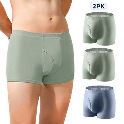 CARER 3pk Incontinence Boxer for Men Bladder Leak Protection Washable Reusable - 8oz Heavy Absorbency