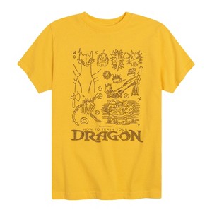 Boys' - How to Train Your Dragon - Dragon Doodles Short Sleeve Graphic T-Shirt - 1 of 3