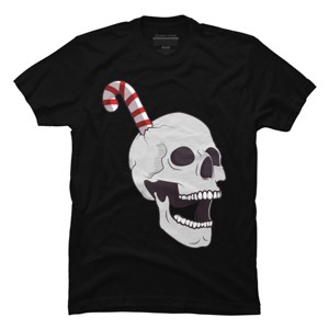 Men's Design By Humans Christmas skull By AllenStudio T-Shirt - 1 of 4