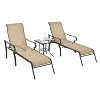 3 Pack Patio Lounge Chair, Outdoor Chaise Lounge with 5 Adjustable Backrest - 4 of 4