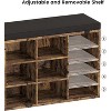 Shoe Bench with Cushion and Cubbies, Entryway Storage Bench with Adjustable Shelves, Multifunctional Shoe Rack Organizer - 4 of 4
