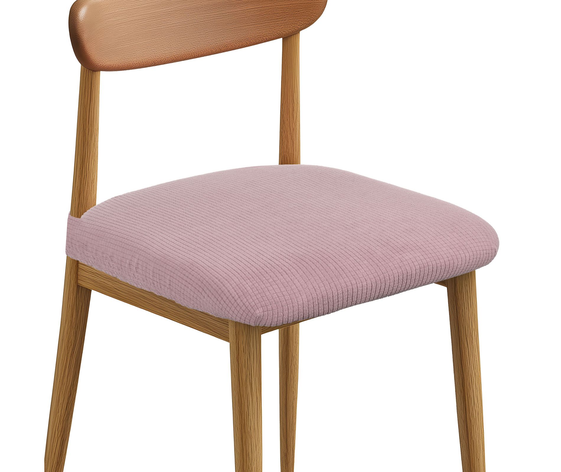 Unique Bargains Washable Stretch Soft Dining Chair Cushion Covers 4 Pcs Dark Pink