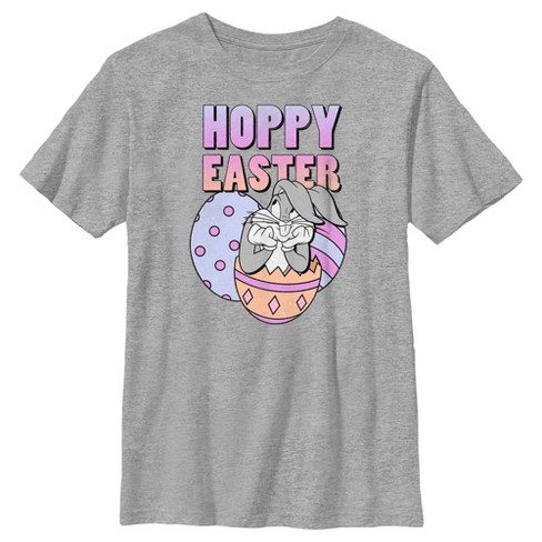 Boy's Looney Tunes Bugs Bunny Hoppy Easter T-shirt - Athletic Heather ...