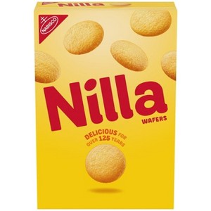 NILLA Wafers Cookies, Crunchy Vanilla Wafers, Baked, 11 oz Shelf Stable Plastic Cardboard Box, Pack of 4 - 1 of 4