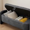 GlasFlength Ottomans and Benches Plush Fleece Storage Bench with Hidden Compartment for Living Room Bedroom, Gray, 47.24"*16.93"*17.72" - 3 of 4