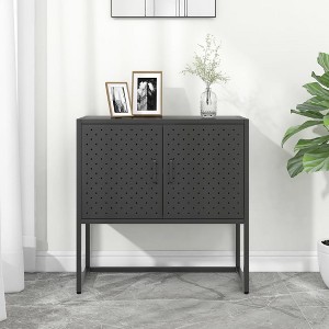 vidaXL Sideboard Anthracite 29.5 in.x13.8 in.x29.5 in. Steel - 1 of 4