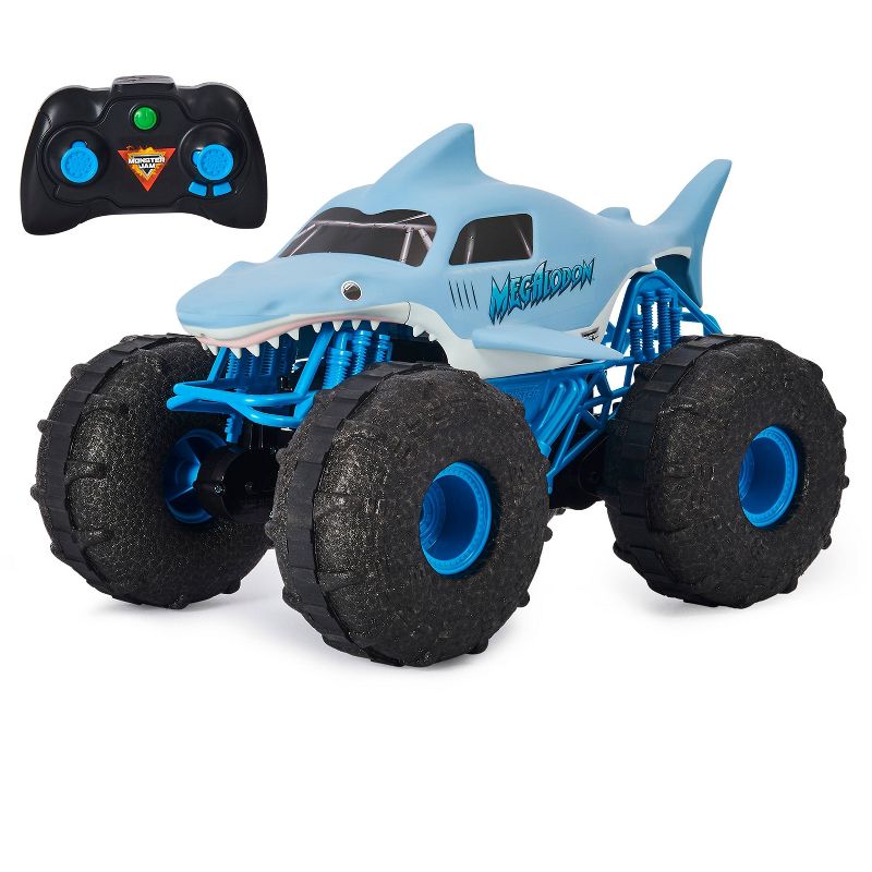 Monster Jam Official Megalodon Storm All-Terrain Remote Control Monster Truck - 1:15 Scale, 1 of 16