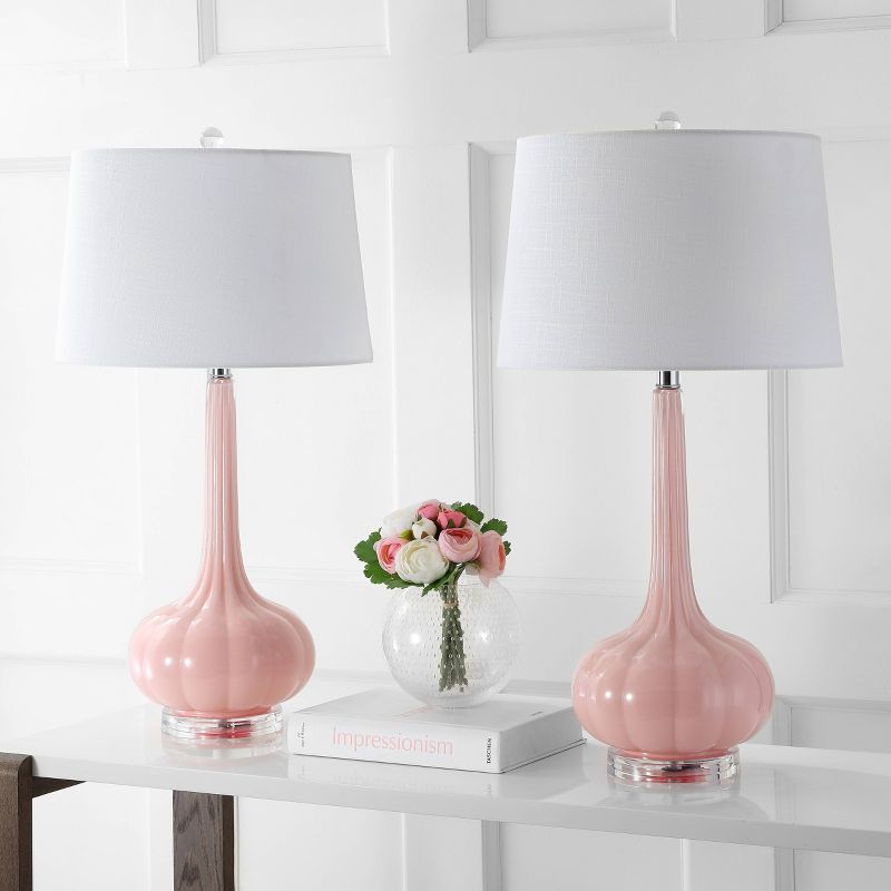 28.5" (Set of 2) Bette Glass Teardrop Table Lamp (Includes LED Light Bulb) - JONATHAN Y , 4 of 9