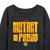 Women's - Marvel - X-Men Mutant And Proud Lightweight French Terry Wide Neck Long Sleeve Shirt - 2 of 4