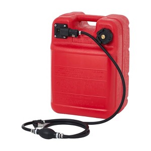 Marine Fuel Tank with Ergonomic Handle, Clear Fuel Indicator, Dual Sealing Modes, Pump & Flexible Line for Easy Refueling on Water - 1 of 4