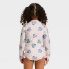 Toddler Girls' Disney Long Sleeve Minnie Mouse Sprinkle Printed One Piece Rash Guard - White - 2 of 3
