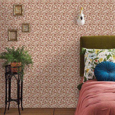 Antelope Floral Peel & Stick Wallpaper Brown - Opalhouse™