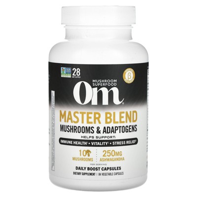 Om Mushrooms Master Blend, 84 Vegetable Capsules