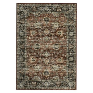 Washable Vintage Floral Living Room Rugs, Distressed Print Non Slip Bedroom Carpet, Retro Accent Large Dining Room Kitchen Rugs for Home Office - 1 of 4