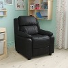 Emma and Oliver Deluxe Padded Contemporary Kids Recliner with Storage Arms - 2 of 4