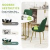 5-Piece Extendable Dining Set,Round Dining Table with Faux Marble Top and Metal Legs,4 Upholstered Foldable Dining Chairs for Small Space-Tanpinhause - 4 of 4