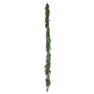 Vickerman 73" Green Stovall Cedar Pine  Artificial Christmas Garland, Unlit