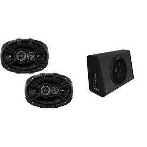 Kicker 11PT250 Truck Enclosure & DSC69304 DS-Series 6x9" 3-Way Speaker Bundle - 1 of 4