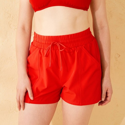 Red swim shorts women's online