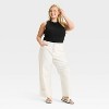 Women's High-Rise Cuffed Straight Jeans - Ava & Viv™ - 3 of 3