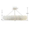 Crystorama Lighting Broche 8 - Light Flush Mount in  Matte White - 4 of 4