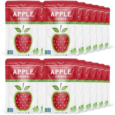 Nature's Turn Freeze-Dried Fruit Snacks - Apple Crisps -  No Sugar Added, Non GMO, Gluten Free, Nothing Artificial - 10g (.35oz) - 24-PACK